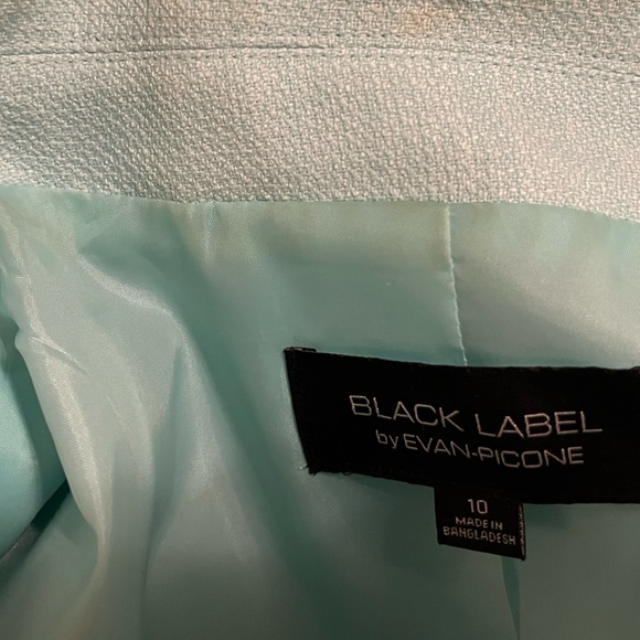 Black Label Evan-Picone Aqua / Mint Green Blazer size 10 black buttons - Picture 6 of 13